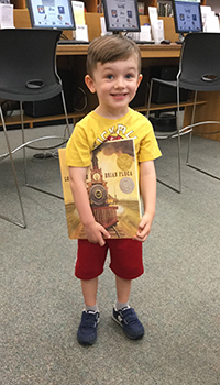 Caden at Chinn Park Library