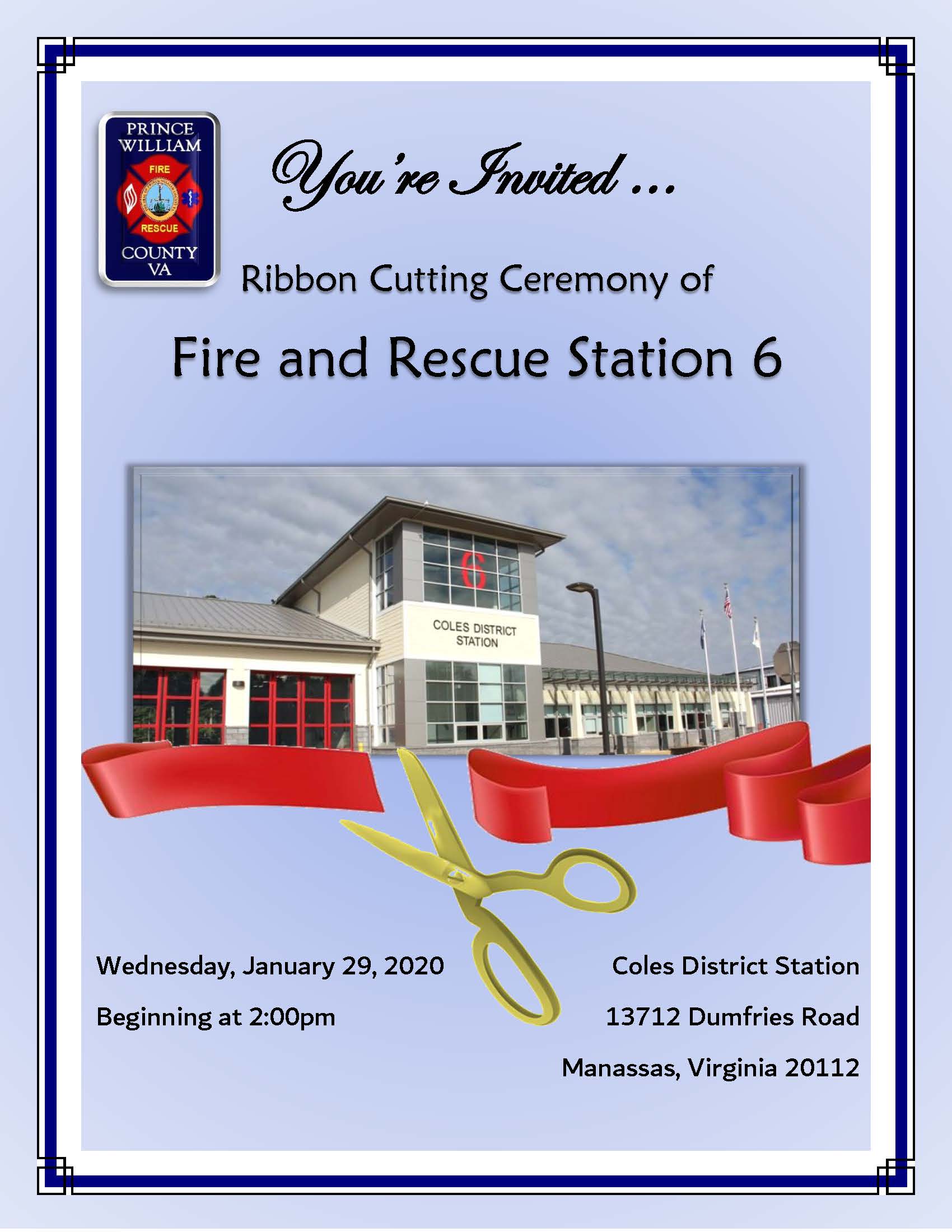 Ribbon Cutting Ceremony - Fire And Rescue Station 6