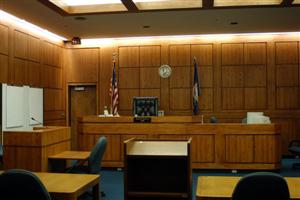 Interior of courtroom for Circuit Court