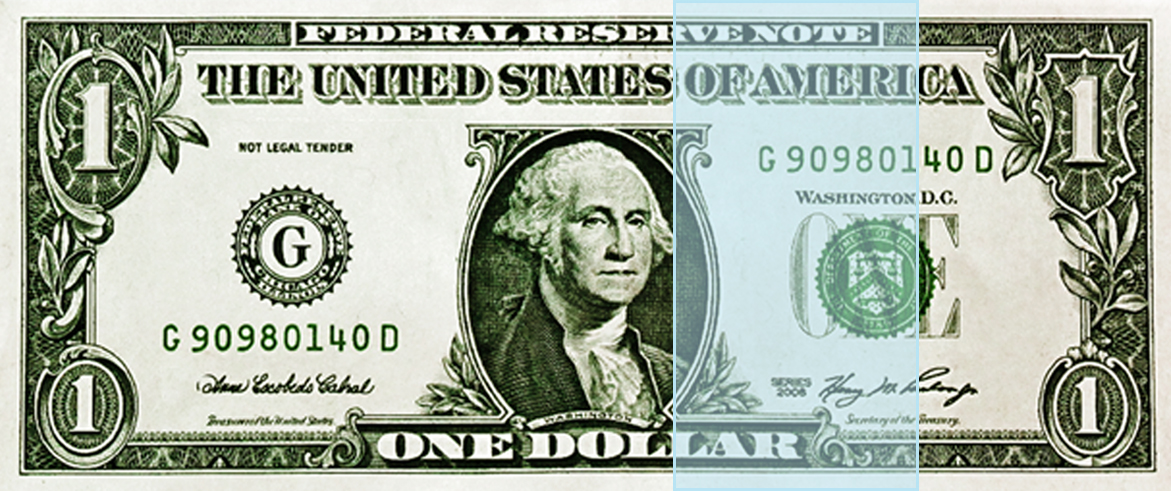 one dollar bill