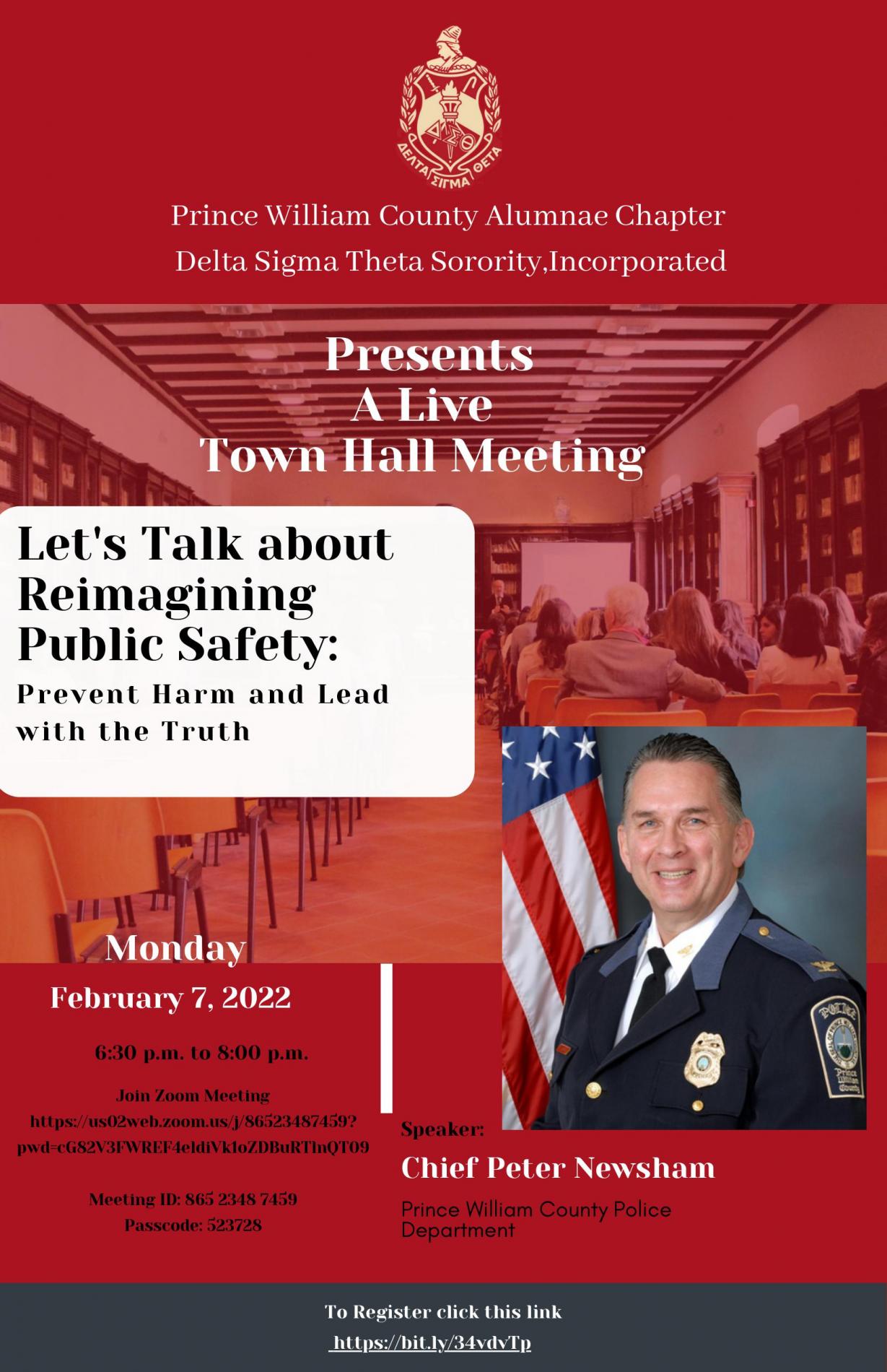 Town Hall meeting flyer