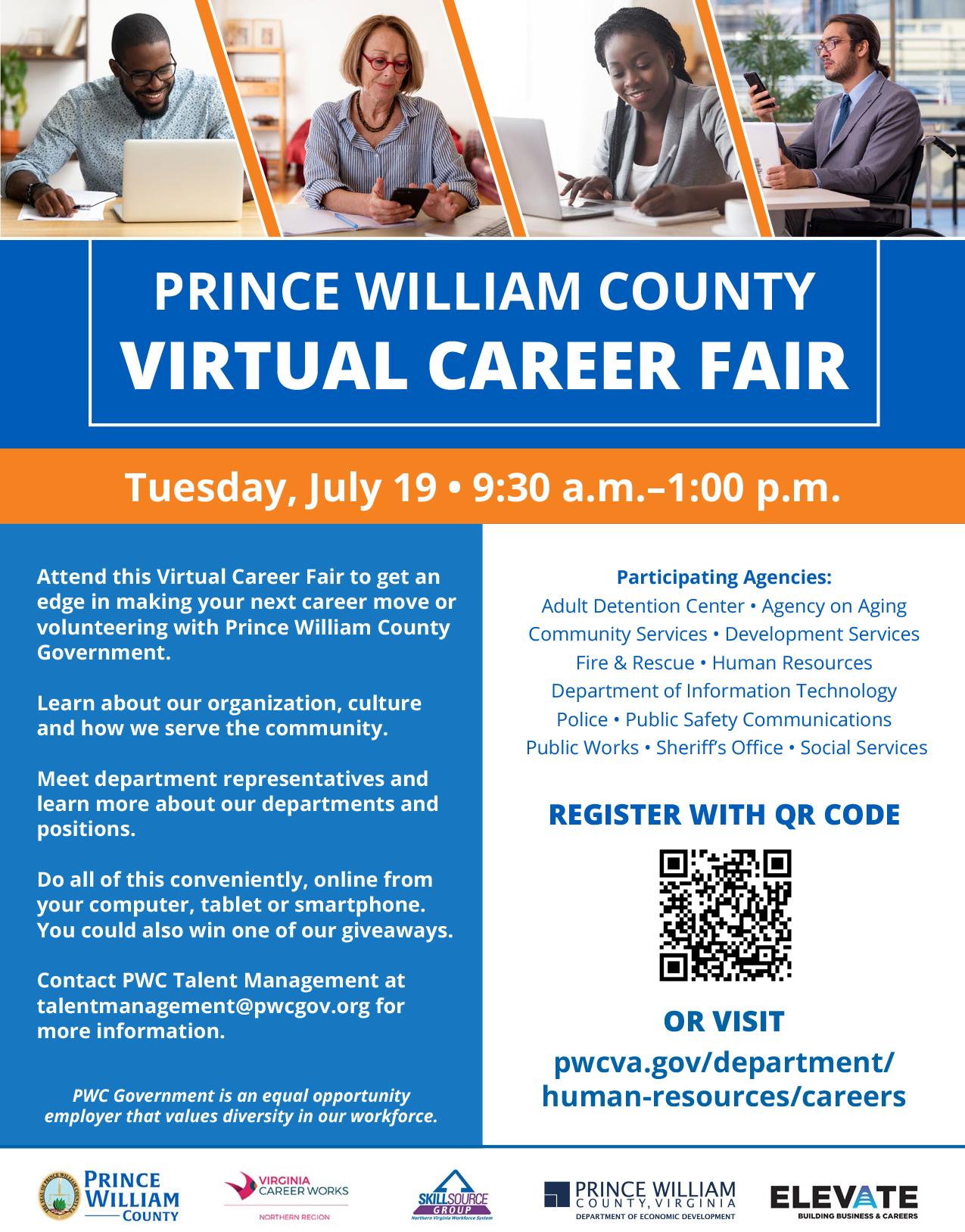 virtual career fair flyer