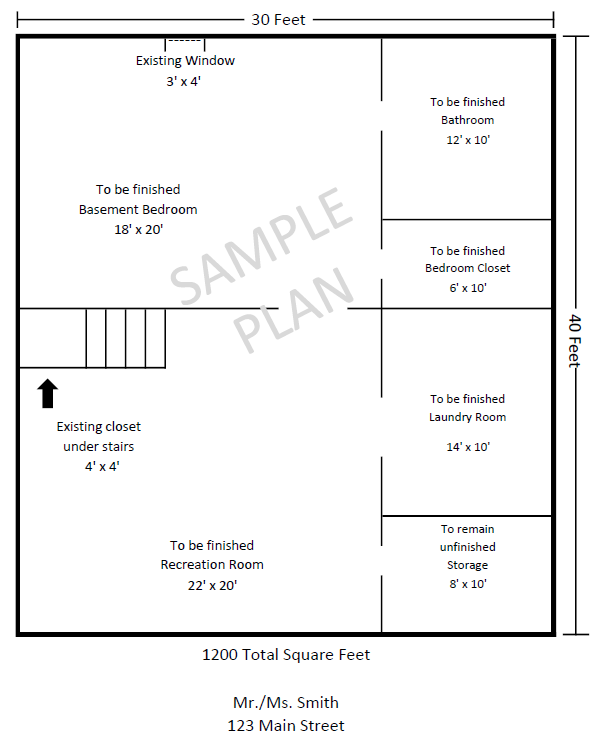 Basement Layout Example