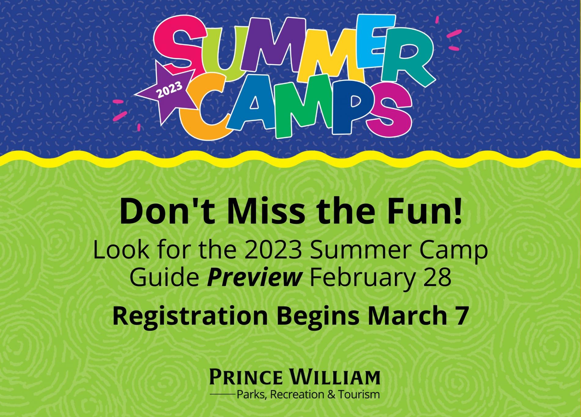 Summer Camps Registration Begins March 7