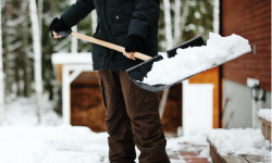 Shoveling snow