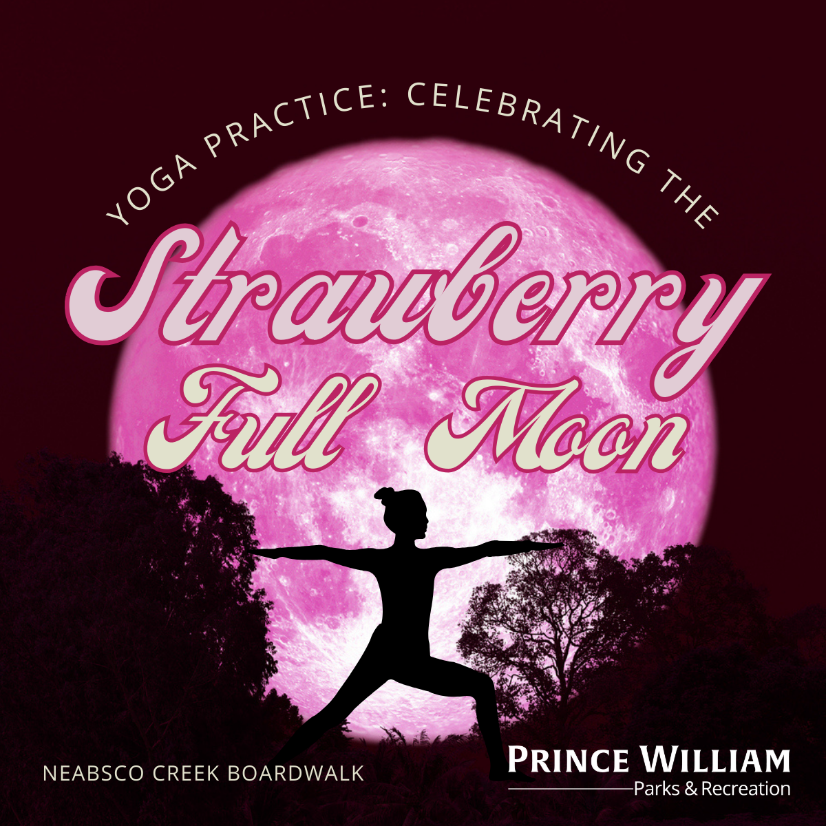 Strawberry Full Moon Yoga