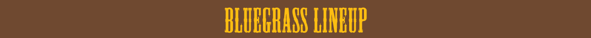Bluegrass Lineup