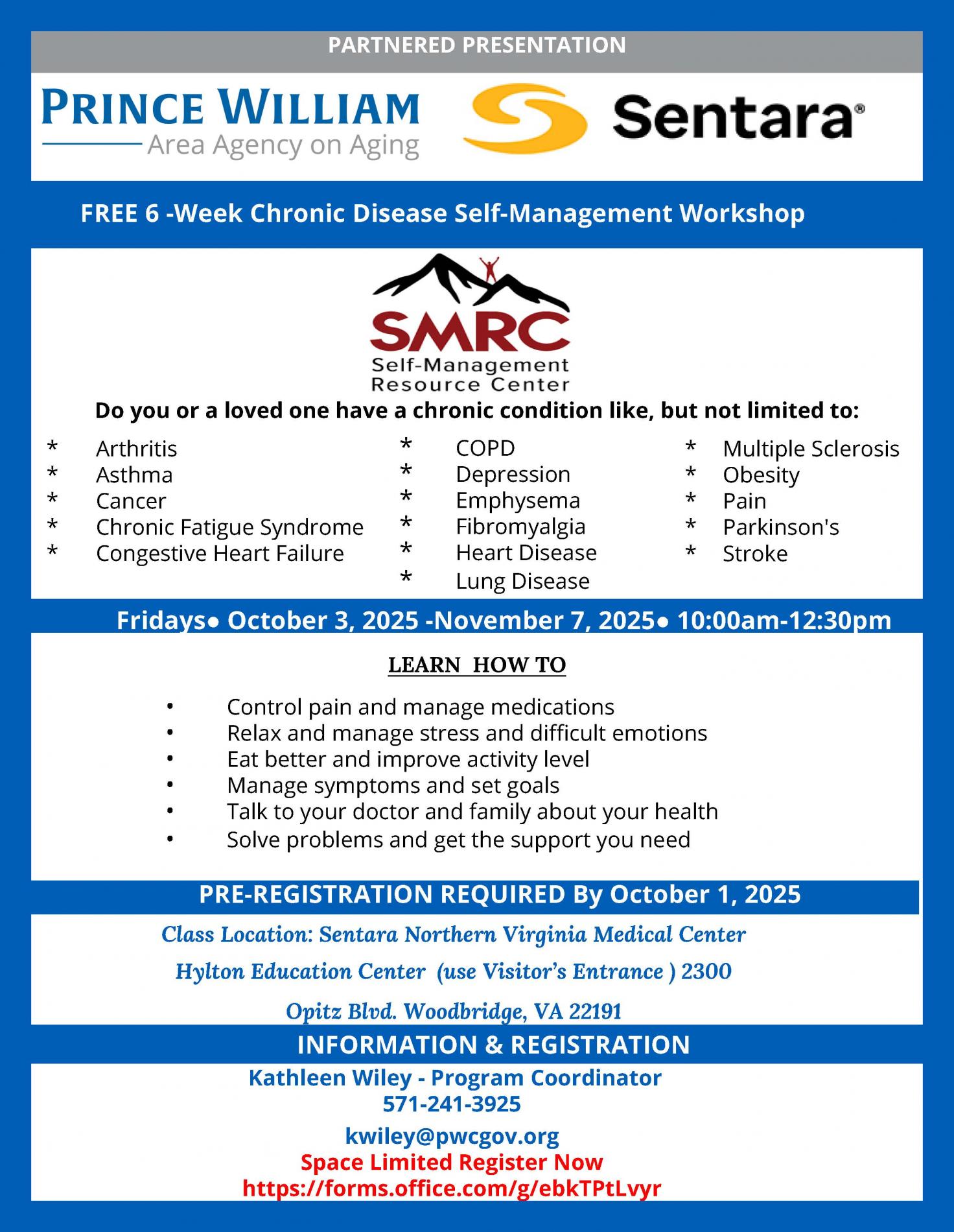 Chronic Disease Self-Management Workshop
