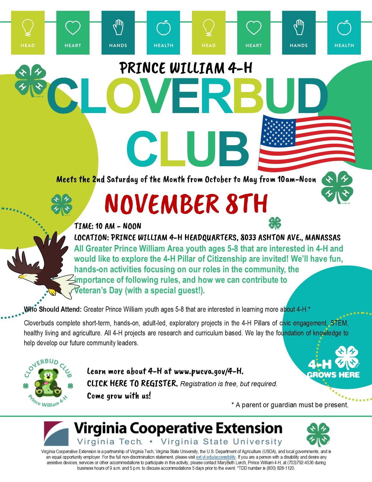 Prince William 4-H Cloverbud Club November 2025