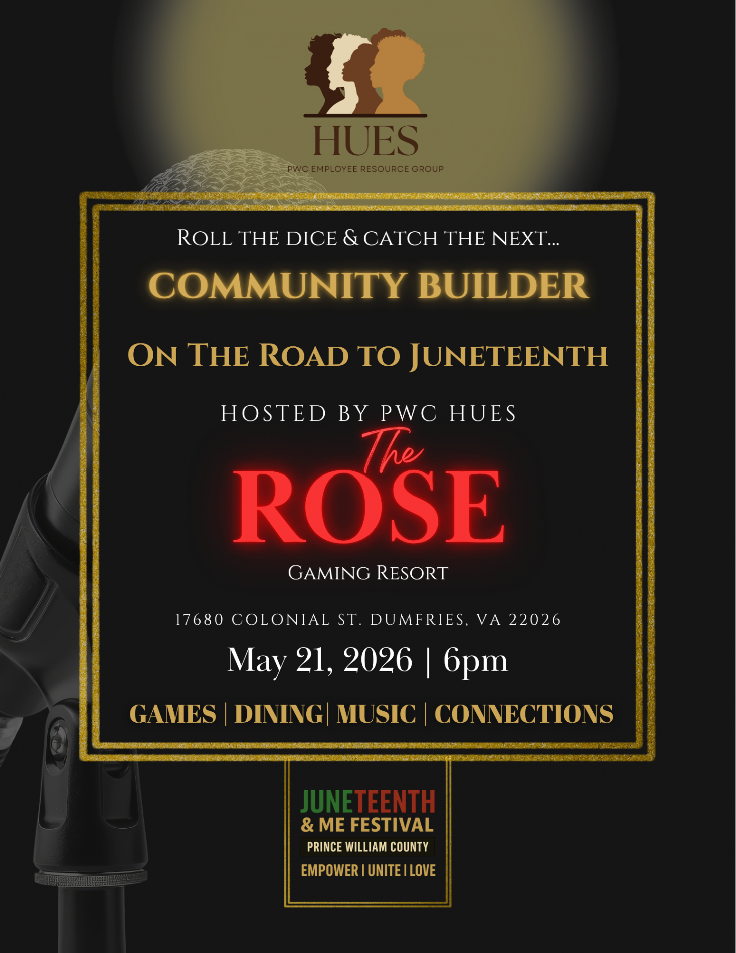 The Rose | Rolling to Juneteenth Community Builder. Hosted by PWC HUES