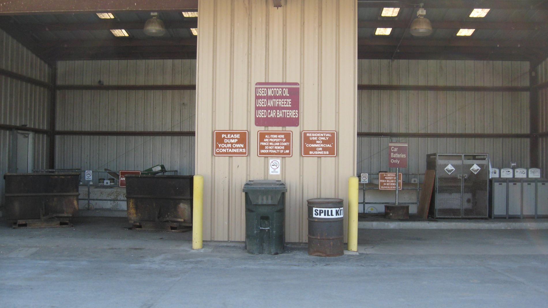 Battery on Automotive Fluids Bldg. at the PW Landfill