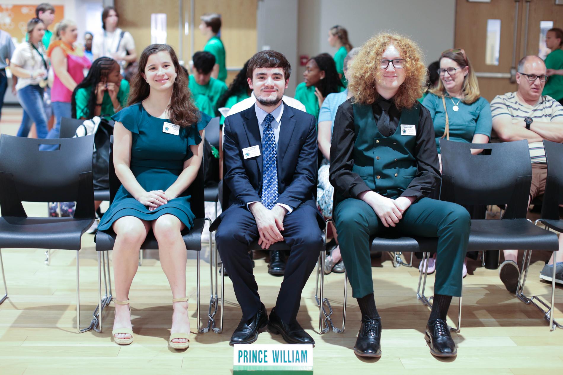 Prince William 4-H'ers sitting at the 2025 Virginia 4-H All Star tapping ceremony.