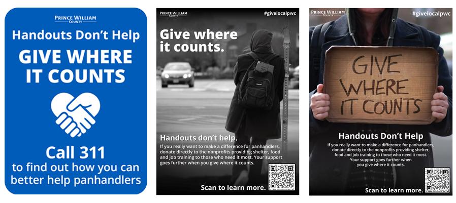 Panhandling campaign posters