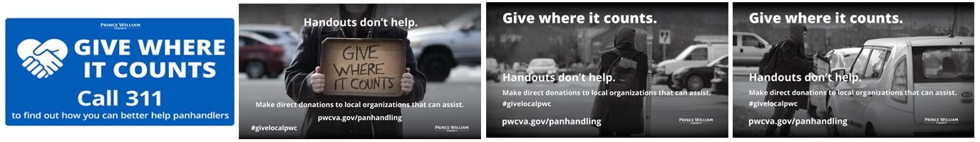 Panhandling campaign monitor slides